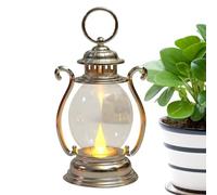 Vintage Lantern - Dimmable Lamp with Authentic Flame Effect | Battery Powered Camping Lantern for Outdoor and Indoor | Weatherproof Decoration for Garden, Patio
