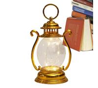 Vintage Lantern | Old Fashioned Nightstand Lamps,Battery Operated Rustic Lantern, Antique Outdoor Lamp for Camping, Hiking, Tabletop Decor