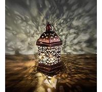 Vintage Lanterns, Moroccan Vintage Lantern Lamp Brass Effect Moroccan Style Metal LED Night Small Medium Large Hanging Decor