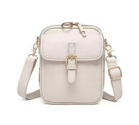 Vintage Large-Capacity Crossbody Bag Double-Layer Design Shoulder Bag Leather Handbag Built-In Small Wallet Multifunctional Bag (D)