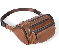 Vintage Large Capacity Outdoor Waist Pack First Layer Men's Waist Pack Crossbody Bag Shoulder(2)