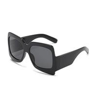 Vintage Large Frame Sunglasses For Men And Women Party Decorative Photo Shoot Sun Glasses(Black)