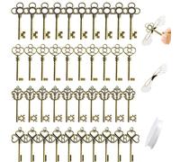 Vintage Large Skeleton Keys,Flying Enchanted Charms Key with 40 Pairs Dragonfly Wings 40Pcs Large100Ft Elastic Crystal String Suitable forJewelry Charms Making Christmas Tree Baby Shower Party Decor