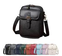 Vintage Large volume Messenger Bag, 2025 Upgrade Double Layer Large volume Messenger Bag(Black)