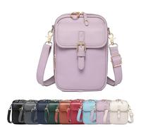 Vintage Large volume Messenger Bag, 2025 Upgrade Double Layer Large volume Messenger Bag(Light Purple)