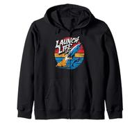 Vintage Launch Life, Atlas, Falcon, Canaveral, Boca Chica Zip Hoodie