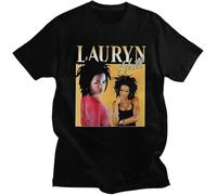 Vintage Lauryn Hill T Shirt Men Short Sleeve Cotton Streetwear T-Shirt Crew Neck Graphic 90S Rap Tee Tops Merch Gift Clothing Black M