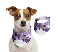 Vintage Lavender Printed,Pet Bib Scarf Cats Dog Bandana Dogs Towel Bib Adjustable Pet Scarf,L