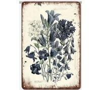 Vintage Lavender Roses Flowers Decor Tin Sign - French Country Shabby Chic Signs Vintage Metal Sign Tin Sign Decor Funny Poster Home Bar Club Farmhouse Garden Gift Sign 8x12 Inch