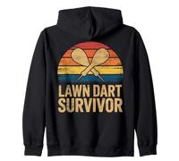 Vintage Lawn Dart Survivor Zip Hoodie