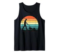 Vintage Lawn Mower Grass Cutting Tank Top