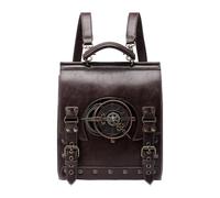 Vintage Leather Backpack - Retro Handmade Backpack, Aged Travel Bag, Adjustable Shoulder Strap, Durable Work Bag and School Bag | Leather Travel Commuter in Office A