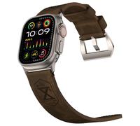 Vintage Leather Band Compatible with Apple Watch Ultra 3 /Ultra 2 / Ultra Band 49mm 46mm 45mm 44mm, 26mm Wide Crazy Horse Leather Strap for Men iWatch Series 10 9 8 7 6 5 4