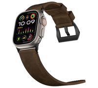 Vintage Leather Band Compatible with Apple Watch Ultra 3 / Ultra 2 / Ultra Band 49mm 46mm 45mm 44mm, 26mm Wide Crazy Horse Leather Strap for Men iWatch Series 10 9 8 7 6 5 4