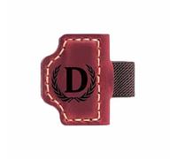 Vintage Leather D Bookmark, Letters Magnetic Book Mark Personalised Book Christmas Gift Burgundy for Book Reading Lover Men Women