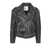 Vintage Leather Jacket with Silver Details - female - My Essential Wardrobe - Leather Jackets - Black - L - Jackets L