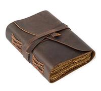 Vintage Leather Journal lined pages - Leatherbound Journal - Handmade Antique Deckle Edge Paper - Leather Sketchbook - Book of Shadows Journal for men and women