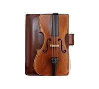 Vintage Leather Journal - PU Notebook with Violin Cover, Study Diary Teacher Planner, College School Writing | Stylish Notebook for Recipes Meetings Notes Creative Journaling Daily Organization