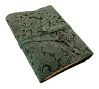 Vintage Leather Journals For Women, Vintage Journal, Grimoire, Bound, Leather Notebooks Notebook Antique Books,Bound Sketchbook (Green, 10x7)