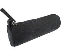 Vintage Leather Pencil Case Pouch, Pen Pouch for Work & University, for Men,Women/Leather Pencil Cases for Adults Perfect for Office/Tool Pouch Zipper Bag, Small Tool Bag (Canvas Black)