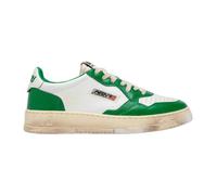 Vintage Leather Trainers Blanc Vert 10 UK