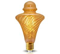 Vintage LED 2w Filament Light Bulb Swirling Gold Glass E27