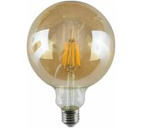 Vintage LED E27 Bub, Edison G125 8W Dimmable Screw Bulb, LED Filament Warm White 2700K Amber Glass Light 800 Lumen Large Globe , Retro Style Old Fashioned Bulb, 220V CRI>90, ,90% Energy Saving
