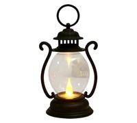 Vintage LED Lantern - Portable Camping Light | Battery Operated Lantern | Retro Kerosene Style Lamp, Decorative Night Light for Bedroom, Small Oil Lamp Design for Halloween and Patio Decor