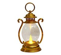 Vintage LED Lantern Retro Battery Operated Realistic Flickering Flame Lantern Hanging Hurricane Rustic Decorative Hanging Lantern Tent Light for Camping
