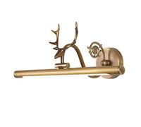 Vintage LED Mirror Lights, Creative Antler Mirror Front Light Picture Light with Swivel Lamp Head, Neutral White 4000K, Bronze Mirror Cabinet Lights for Hotel Restaurant,45cm 9W