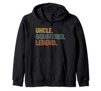 Vintage Legendary Uncle Funny Retro Gift for Best Uncles Zip Hoodie
