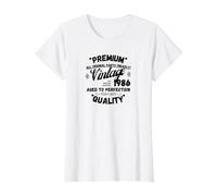 Vintage Legends Born in 1986 Value Graphic T-Shirt, Women, White, S