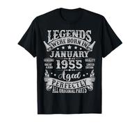 Vintage Legends were Born in January 1955 71st Birthday Men T-Shirt