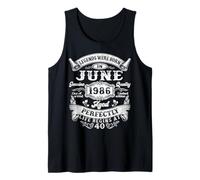 Vintage Legends were Born in June 1986 40th Birthday for Men Tank Top
