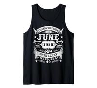 Vintage Legends were Born in June 1986 40th Birthday Men Him Tank Top