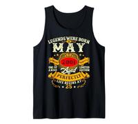 Vintage Legends were Born in May 2001 25th Birthday Men Boy Tank Top