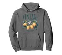 Vintage Lemon Print Women Men Chic Retro Fruit Lover Graphic Pullover Hoodie