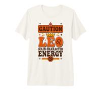 Vintage Leo Zodiac Main Character Energy Boho Sun Premium T-Shirt