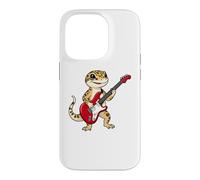 Vintage Leopard gecko Reptiles Punk Music Playing Guitar Case for iPhone 14 Pro