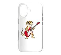 Vintage Leopard gecko Reptiles Punk Music Playing Guitar Case for iPhone 17