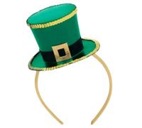 Vintage Leprechaun Headband Hair Hoop Hat Western Stovepipe Hat Top For Irish Holiday Wear Photo Props Sequins Hats For Men