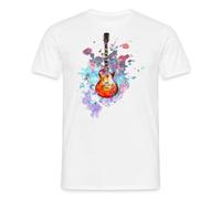 Vintage Les Paul Paint Splash Men's T-Shirt White
