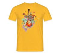 Vintage Les Paul Paint Splash Men's T-Shirt Yellow
