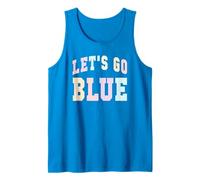Vintage Let's GO Blue Team Competition War Game Day Tank Top
