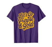 Vintage Let's GO Purple & Gold Summer Camp Game Day T-Shirt