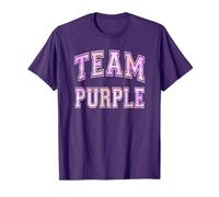 Vintage Let's Go Team Purple Spirit Week Game Day Summer T-Shirt
