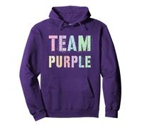 Vintage Let's Go TEAM PURPLE Summer Camp War Game Day Win Pullover Hoodie