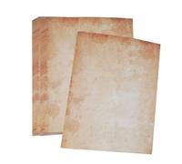 Vintage Letter Papers, Old Looking/Vintage Design Craft Certificate Document Paper, Antique Aged Writing Papers for Vintage Invites Letters (100 Sheets/J)