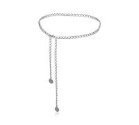 Vintage letter pendant geometric body chain temperament single-layer tassel waist chain