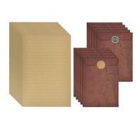 Vintage Letter Writing Sets, 80 Sheets Letter Paper A5 Lined, 8 Pcs Envelopes and One Sheet Sticker, Stationery Paper for Wedding Birthday Party Invitations Easter Christmas